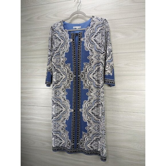 Sandra Darren Mirrored Paisley Mandala Shift Dress - Picture 5 of 6